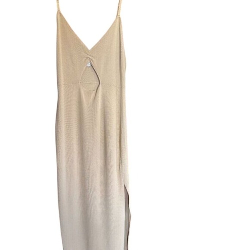 The Drop Tan Yellow Cutout Maxi Dress with Slit XXL Elegant Summer Wedding Guest